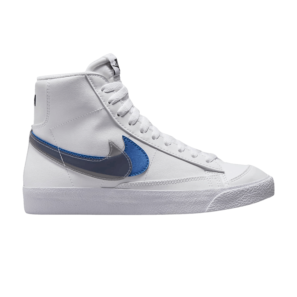 Blazer Mid Next Nature GS 'Double Swoosh - White Hyper Royal'