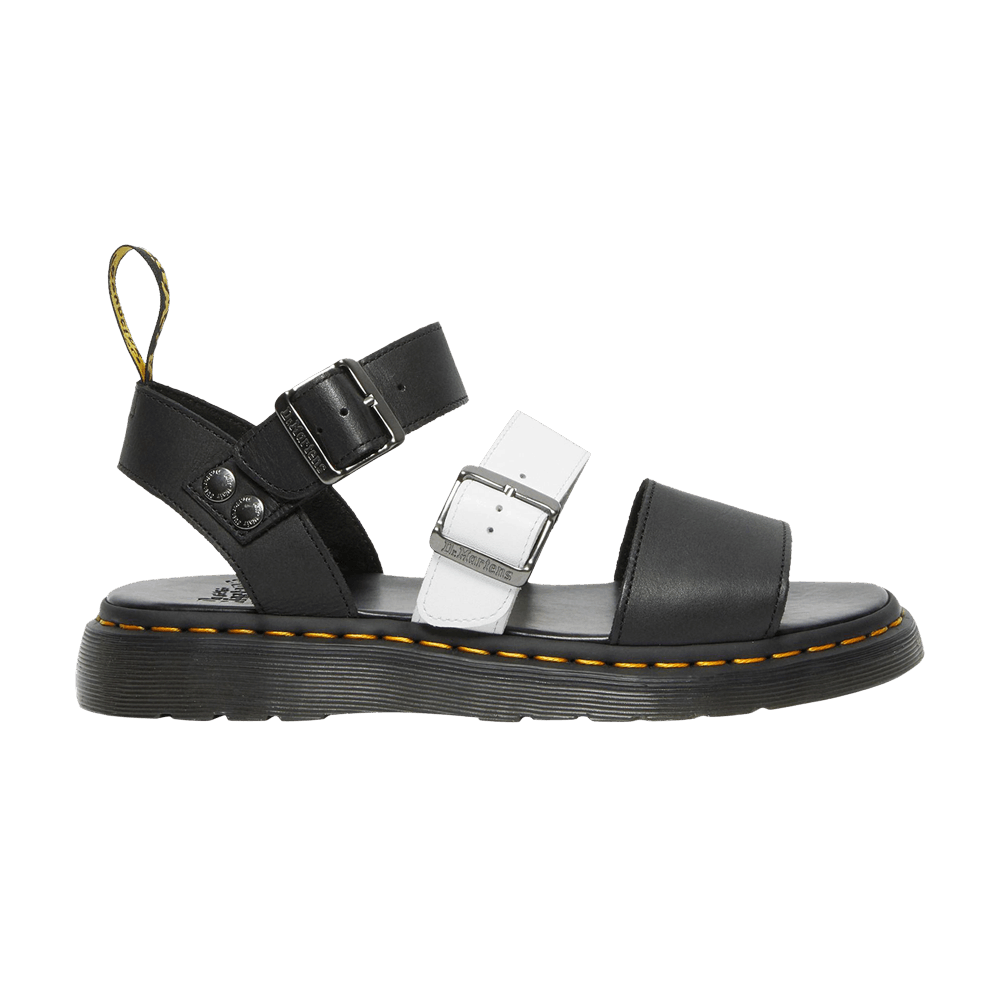 Men's Gryphon Contrast Leather Strap Sandals 'Black White'