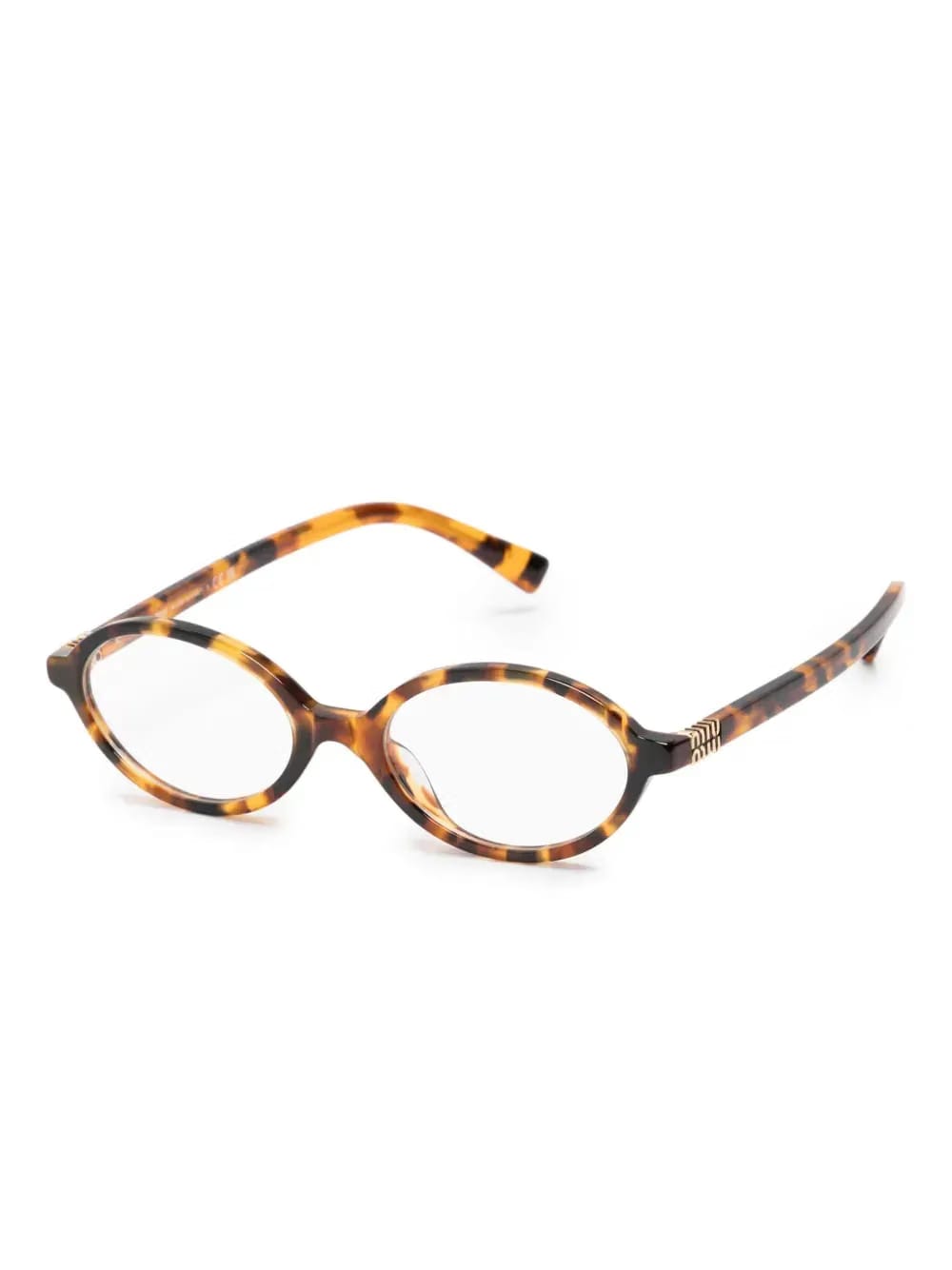 tortoiseshell oval-frame glasses