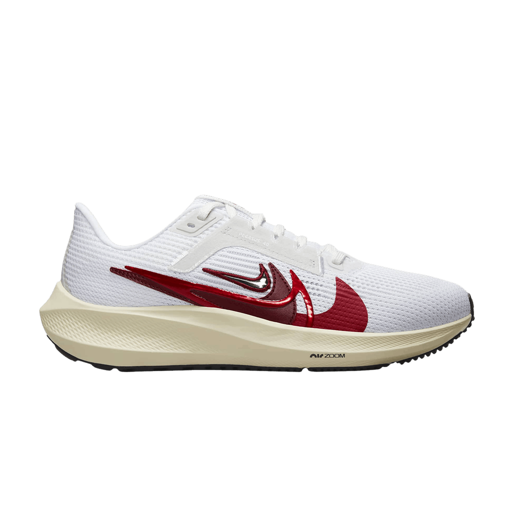 Women's Air Zoom Pegasus 40 Premium 'Quadruple Swoosh - White Team Red'