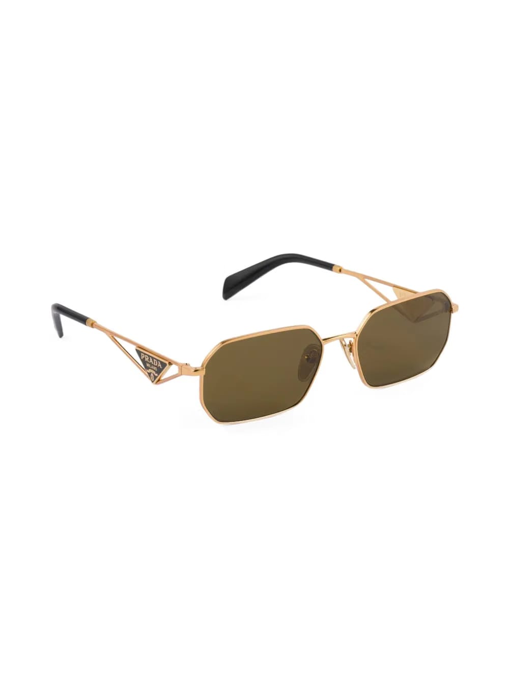 triangle-logo rectangle-frame sunglasses