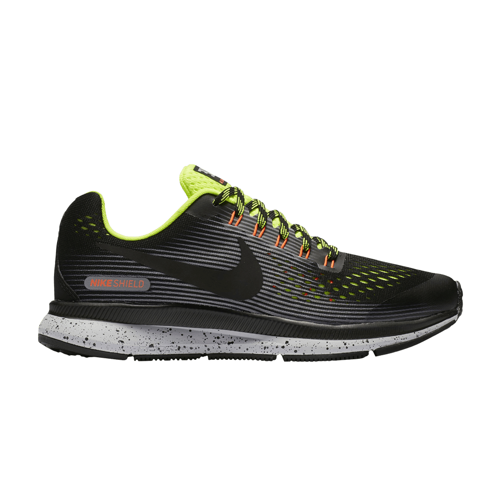Zoom Pegasus 34 Shield GS 'Black Grey Volt'