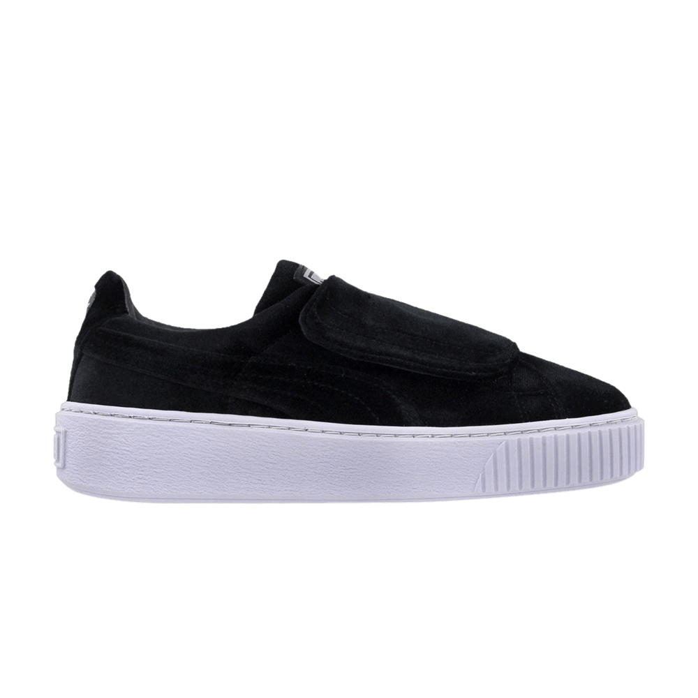 Women's Basket Platform Strap 'Velvet Rope - Black'
