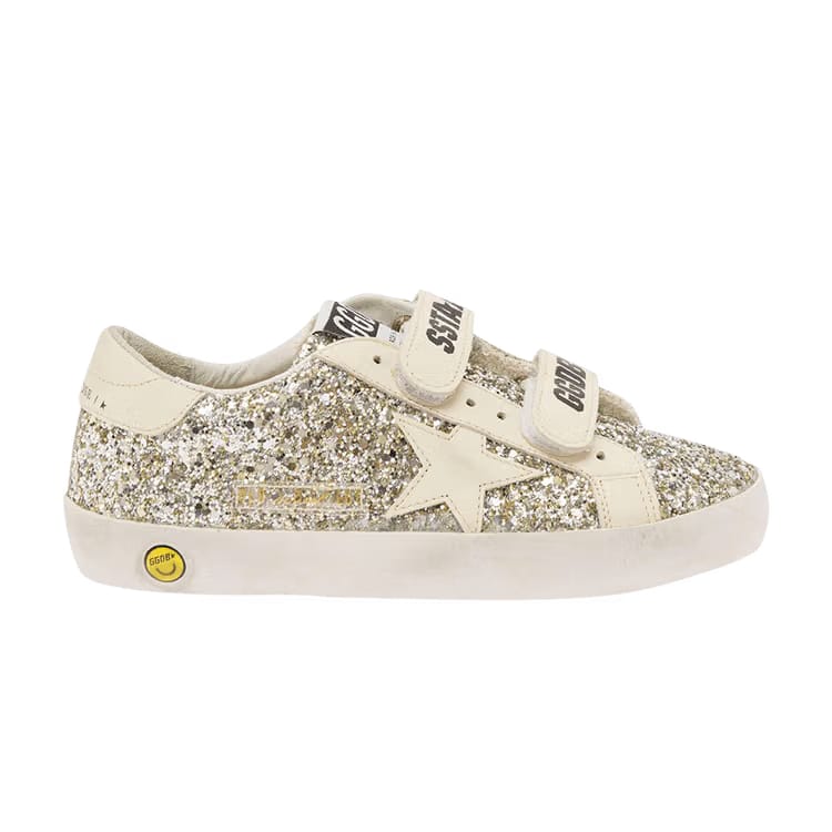 Golden Goose Old School Kids Platinum Glitter Cream