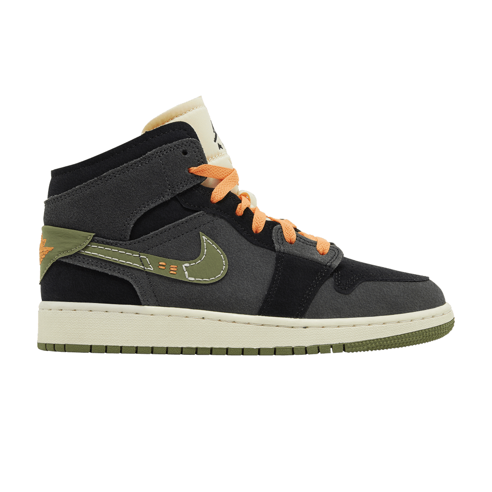 Air Jordan 1 Mid SE Craft GS 'Anthracite Light Olive'