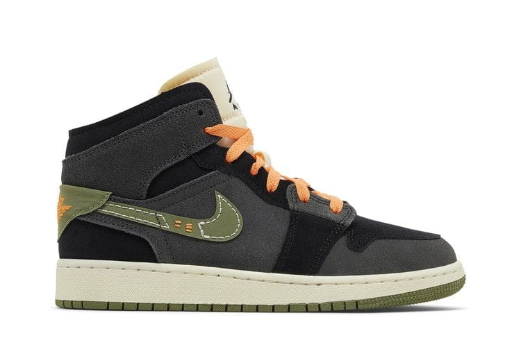 Air Jordan 1 Mid SE Craft GS 'Anthracite Light Olive'