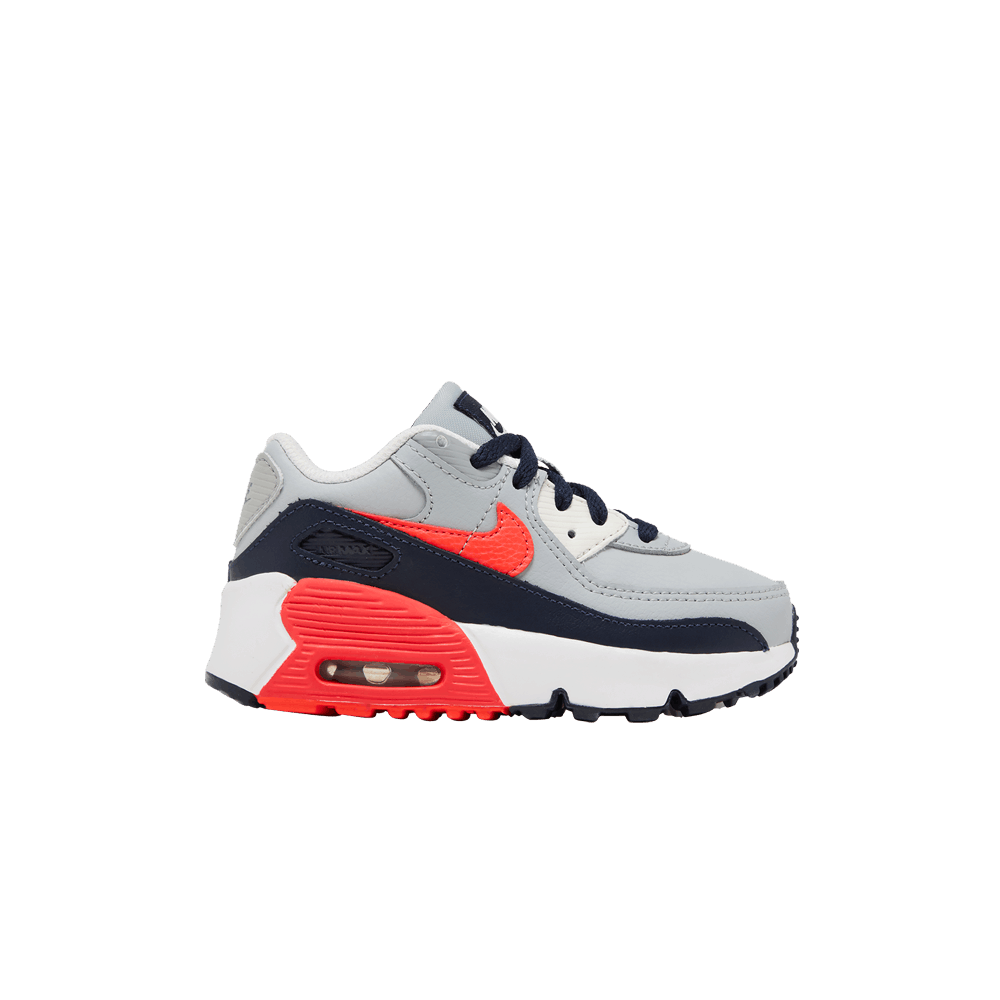Air Max 90 Leather TD 'Light Smoke Grey Bright Crimson'