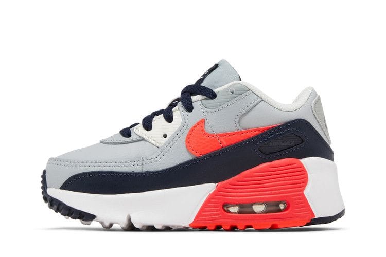 Air Max 90 Leather TD 'Light Smoke Grey Bright Crimson'
