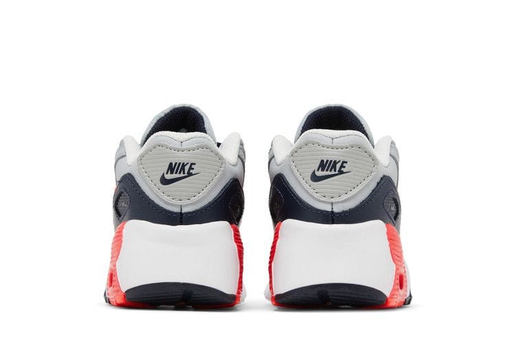 Air Max 90 Leather TD 'Light Smoke Grey Bright Crimson'