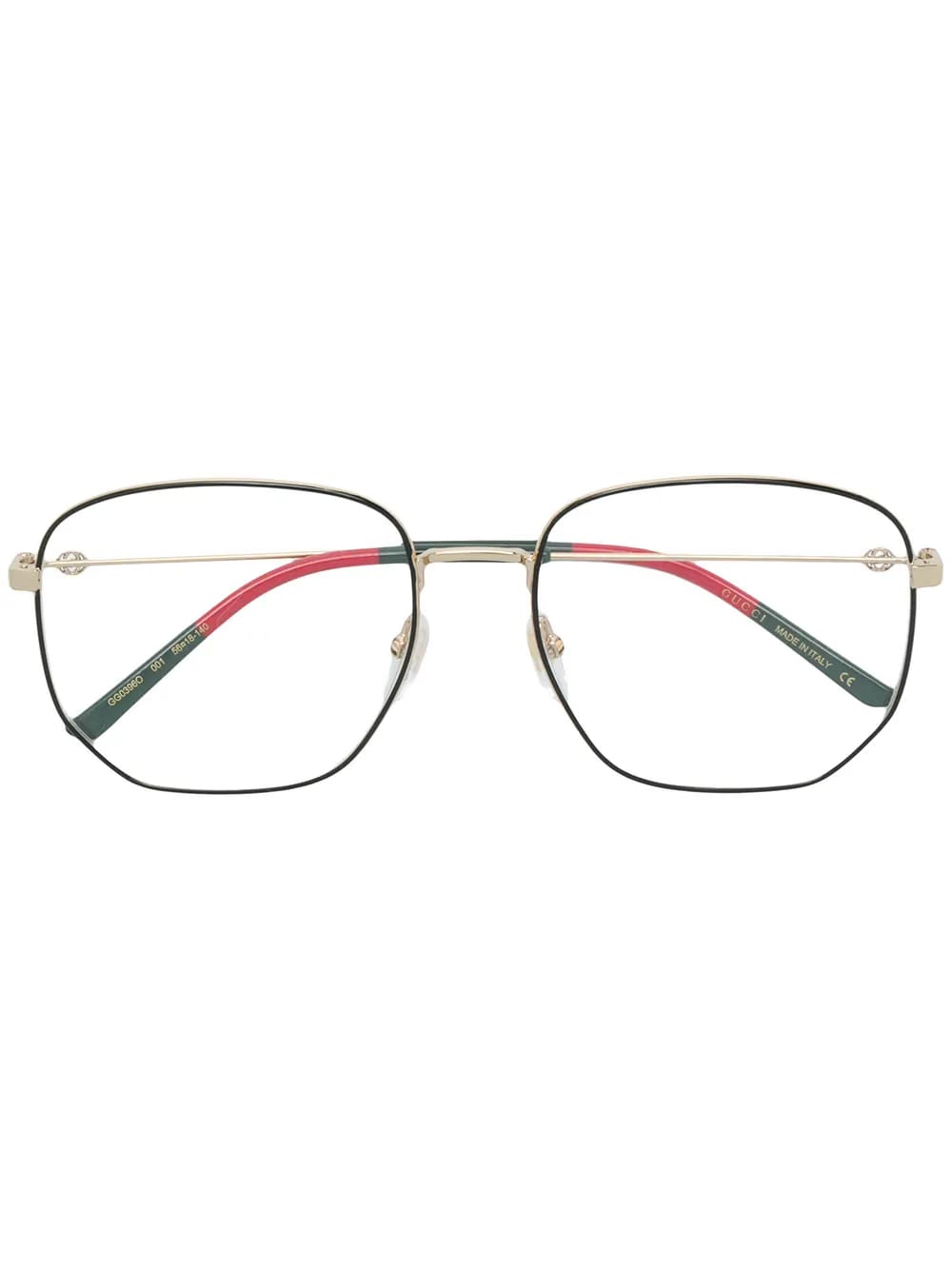 Web detail hexagonal-frame glasses