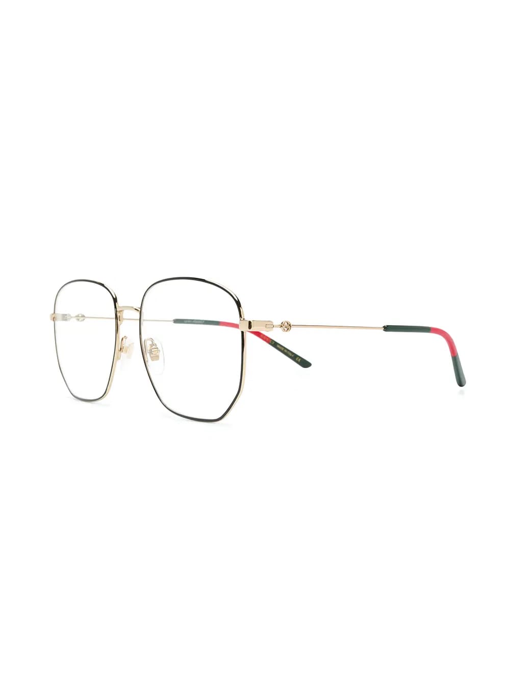 Web detail hexagonal-frame glasses