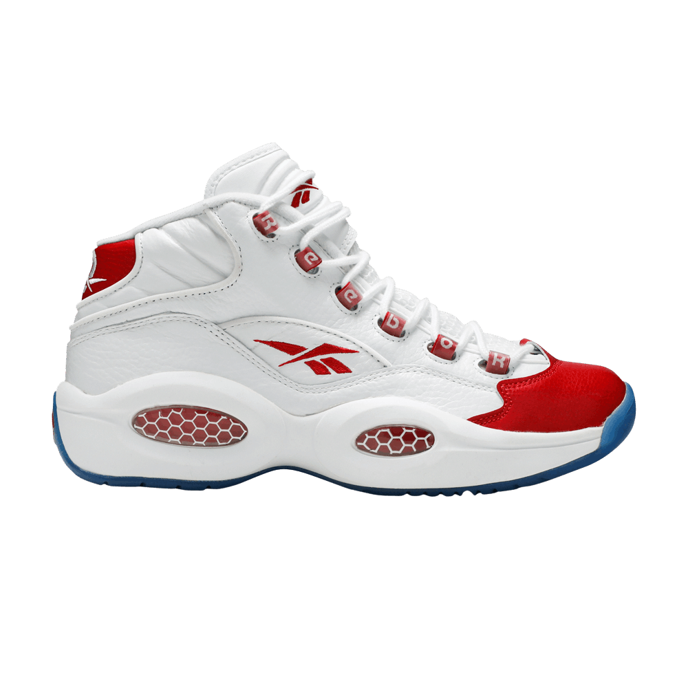 Men's Question Mid 'White Pearlized Red'