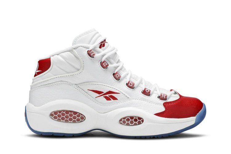 Men's Question Mid 'White Pearlized Red'
