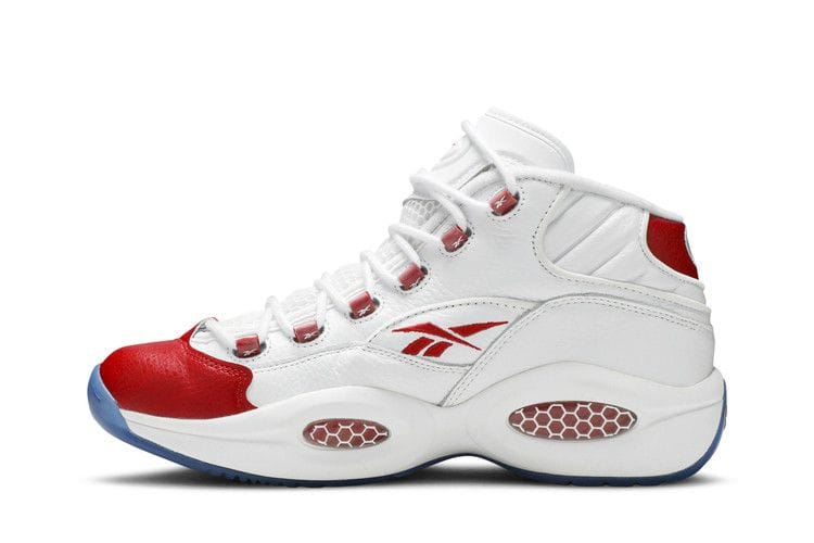 Men's Question Mid 'White Pearlized Red'