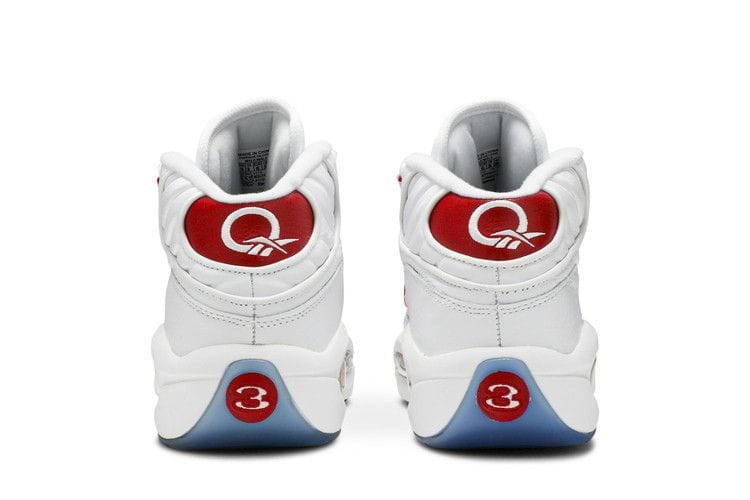 Men's Question Mid 'White Pearlized Red'