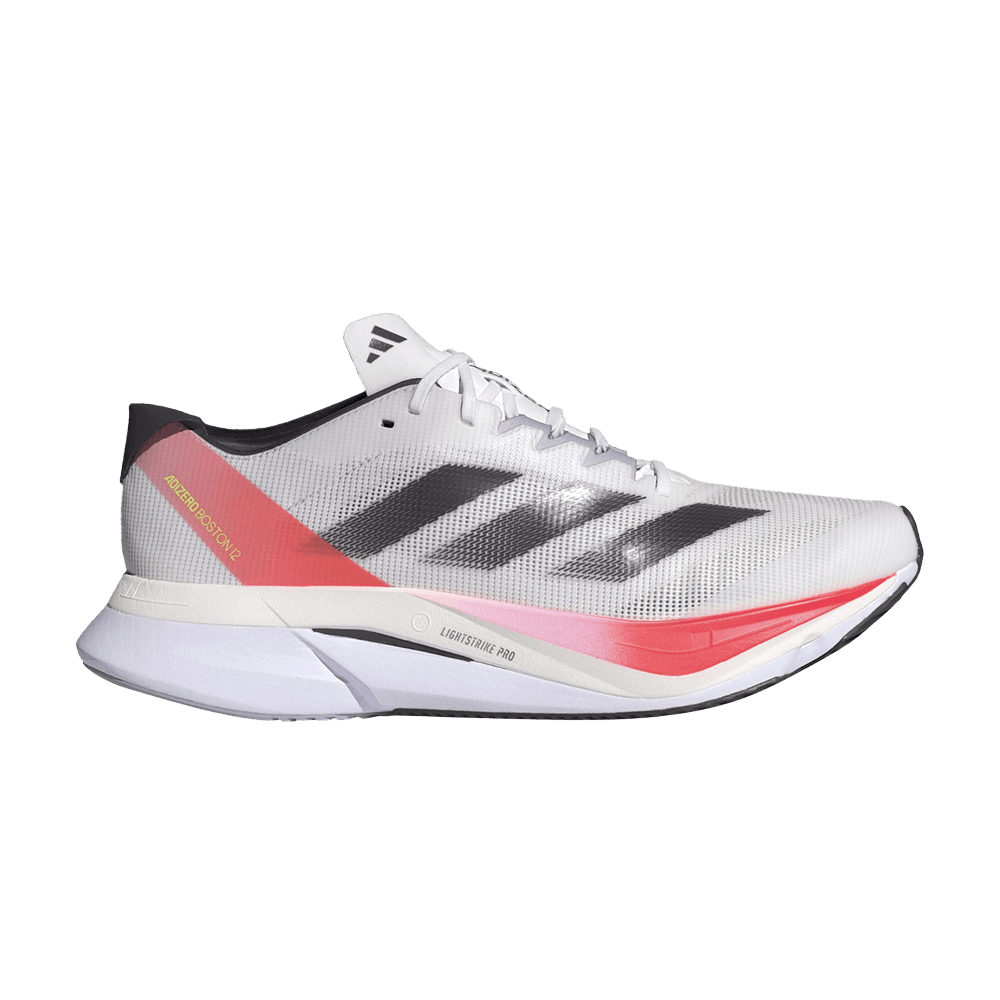 Women's Adizero Boston 12 'White Aurora Solar Red'