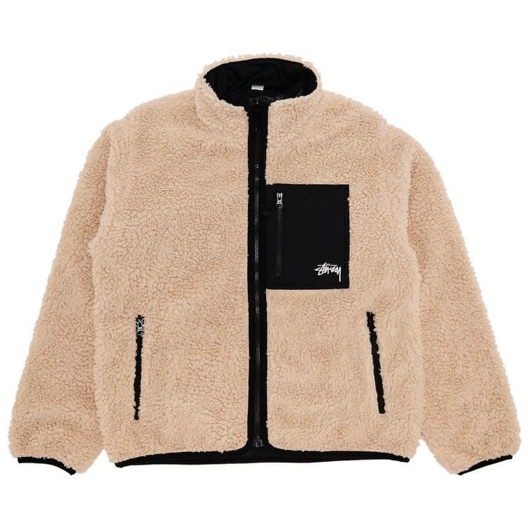 Stussy Sherpa Reversible Jacket Beige