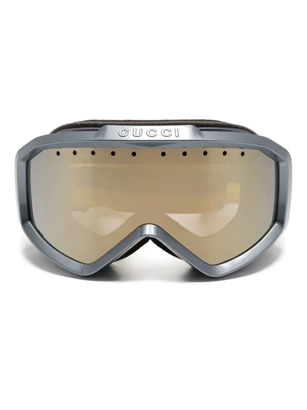 logo-embossed ski goggles