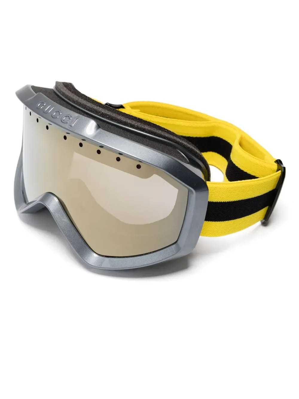 logo-embossed ski goggles