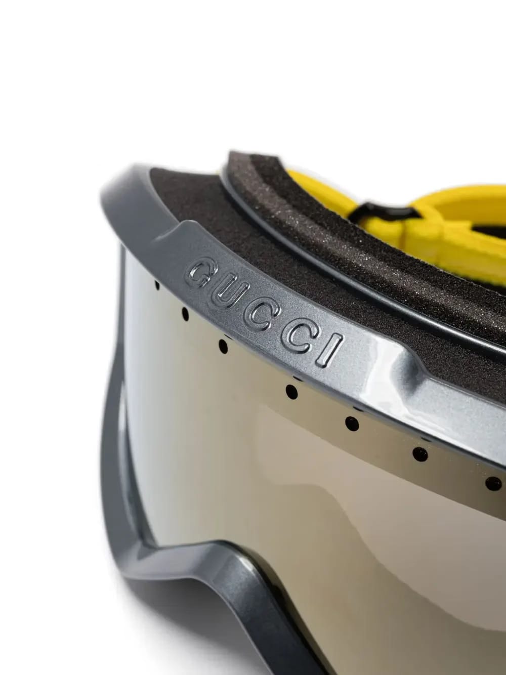 logo-embossed ski goggles