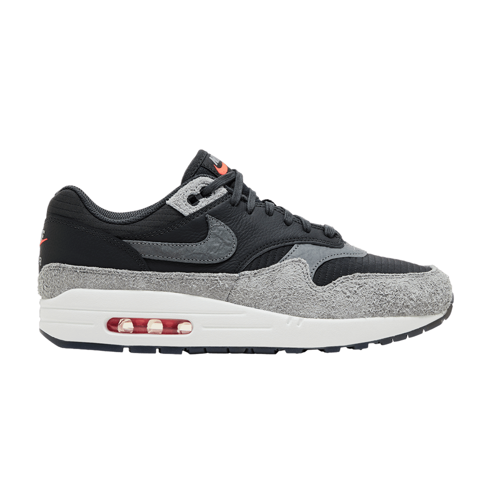 Men's Air Max 1 Premium 'Dark Smoke Grey Flash Crimson'