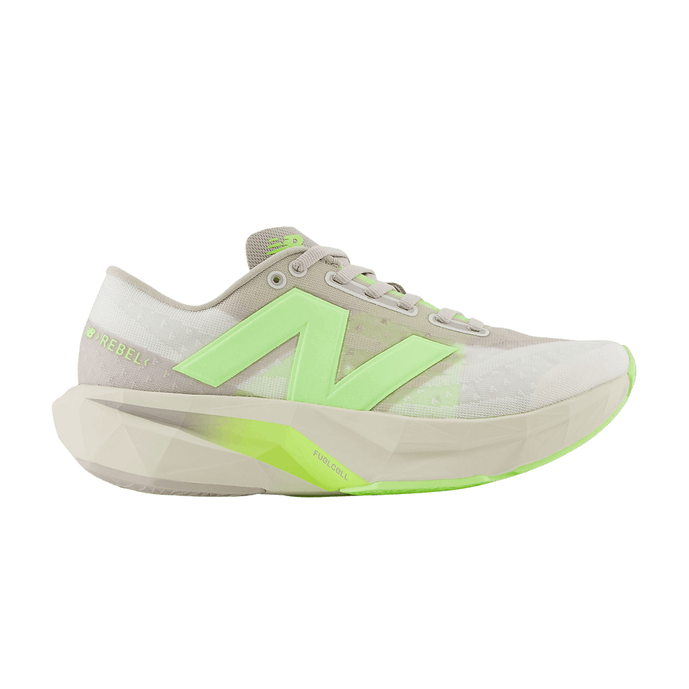 Women's FuelCell Rebel v4 Wide 'Moonrock Bleached Lime Glo'