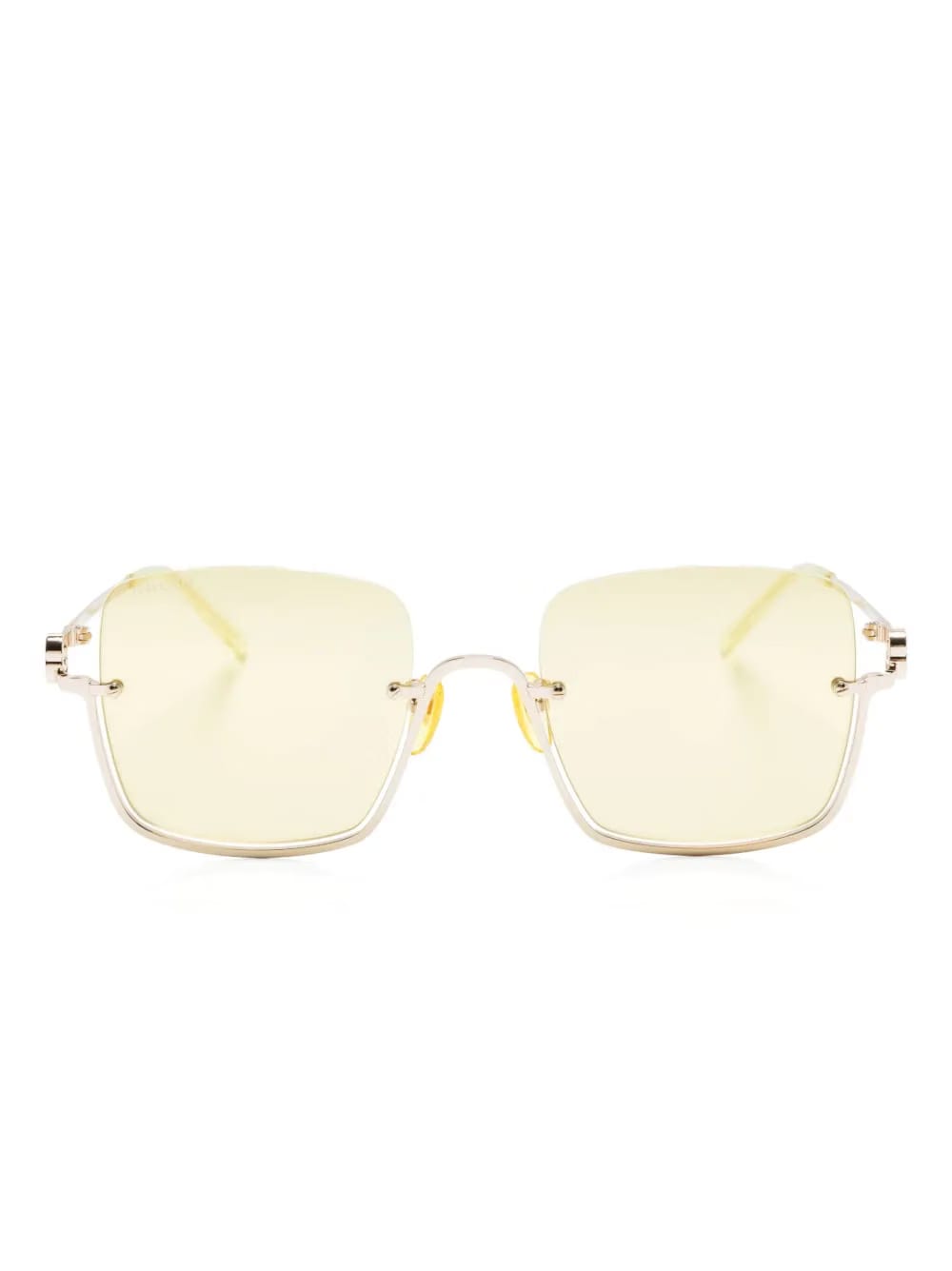 square mirrored-lense sunglasses