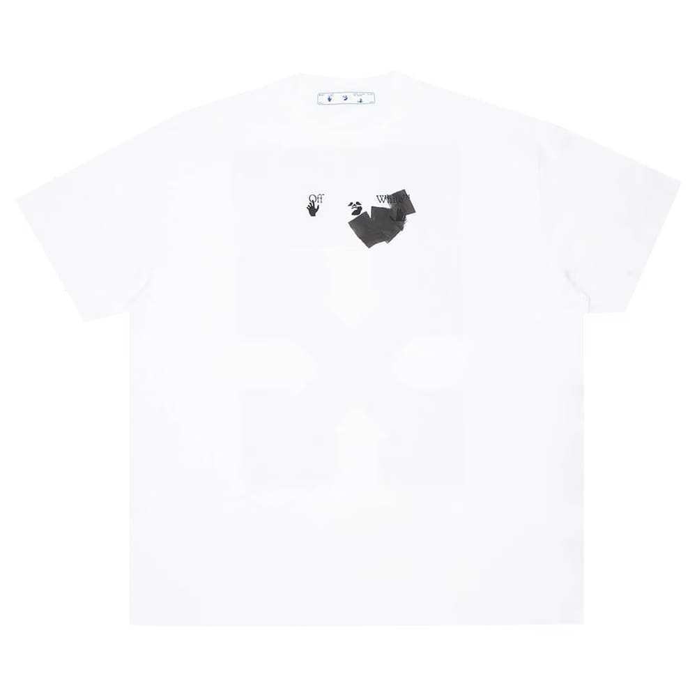 Off-White Jumbo Marker Shorts-Sleeve Over T-Shirt White/Black