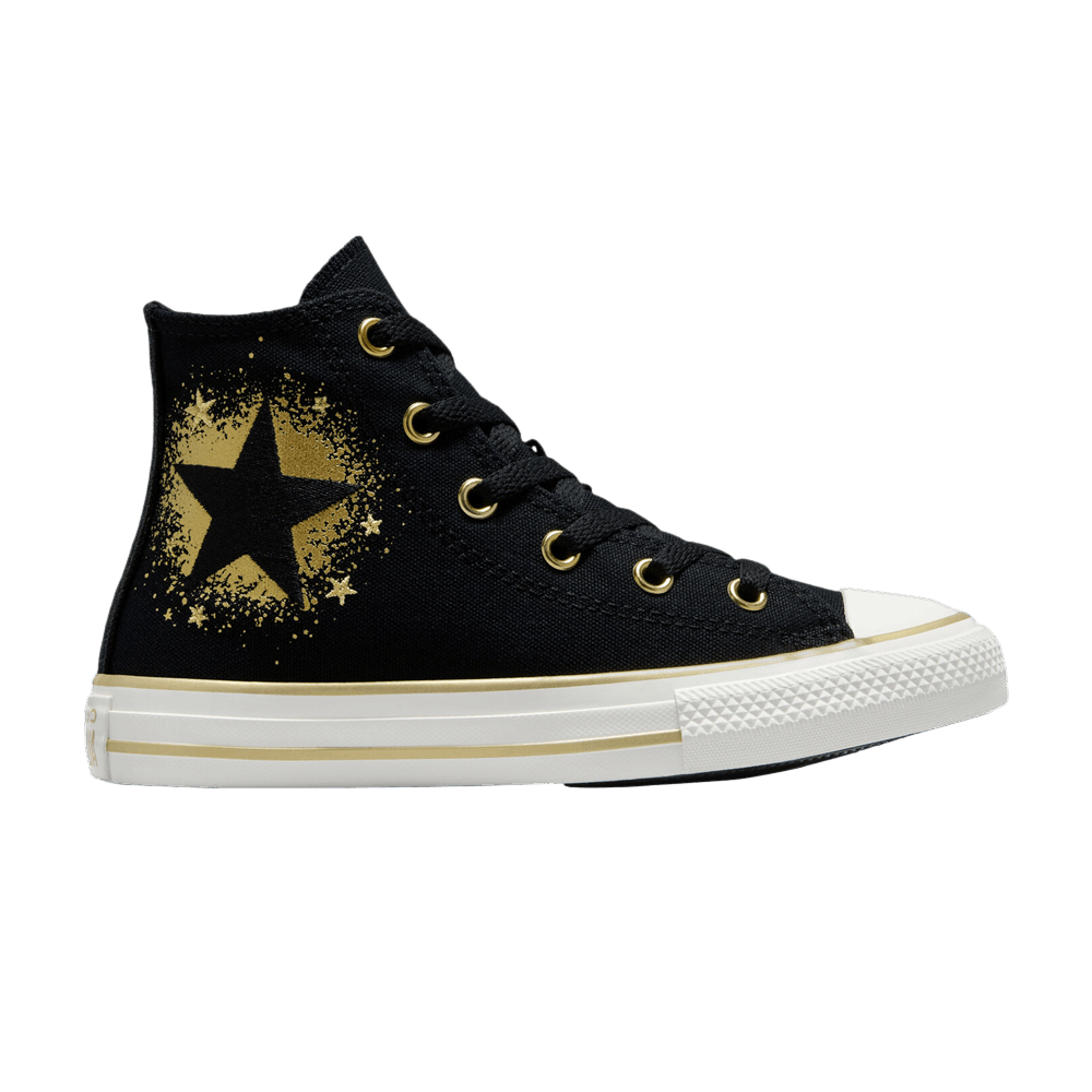 Chuck Taylor All Star High PS 'Gold Stars - Black'