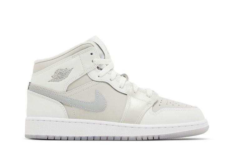 Air Jordan 1 Mid SE GS 'Summit White Metallic Silver'