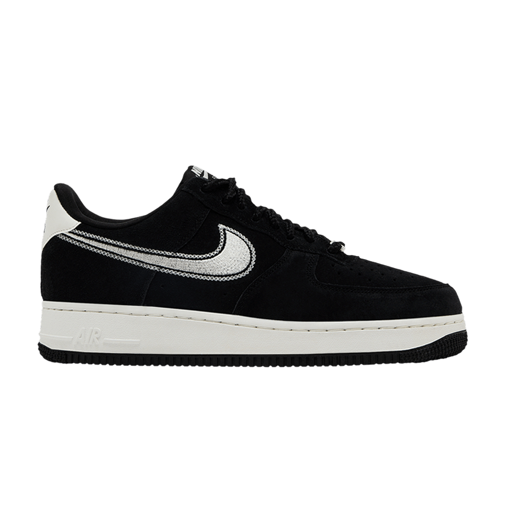Men's Air Force 1 '07 LV8 'Embroidered Swoosh - Black Sail'