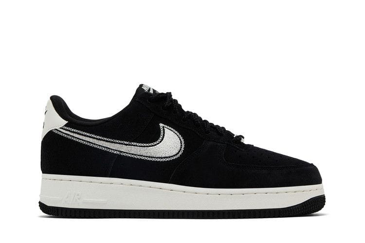 Men's Air Force 1 '07 LV8 'Embroidered Swoosh - Black Sail'