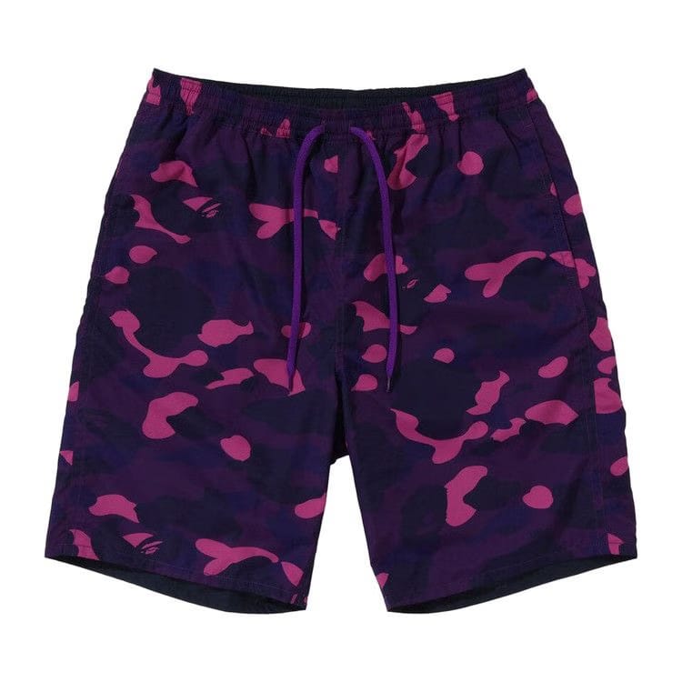 BAPE Color Camo Shark Reversible Shorts Purple