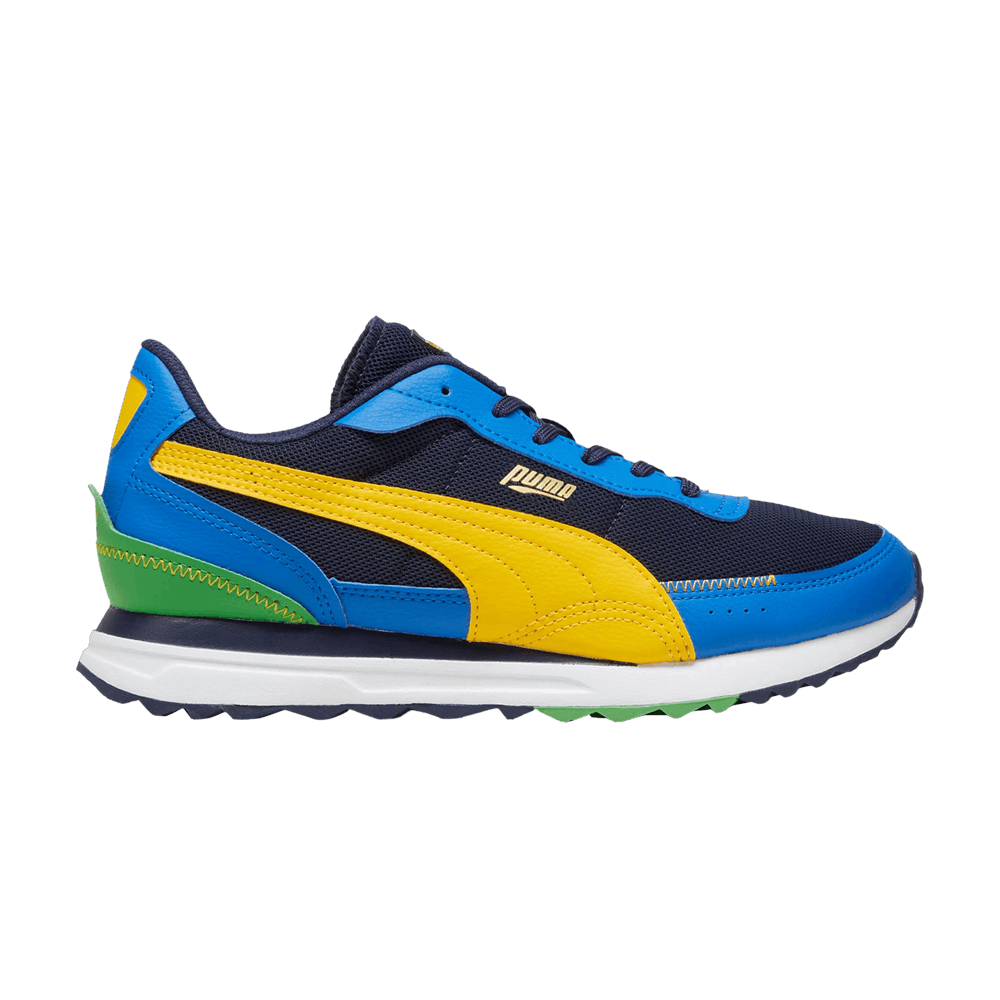 Men's Road Rider Leather 'Navy Yellow Sizzle'