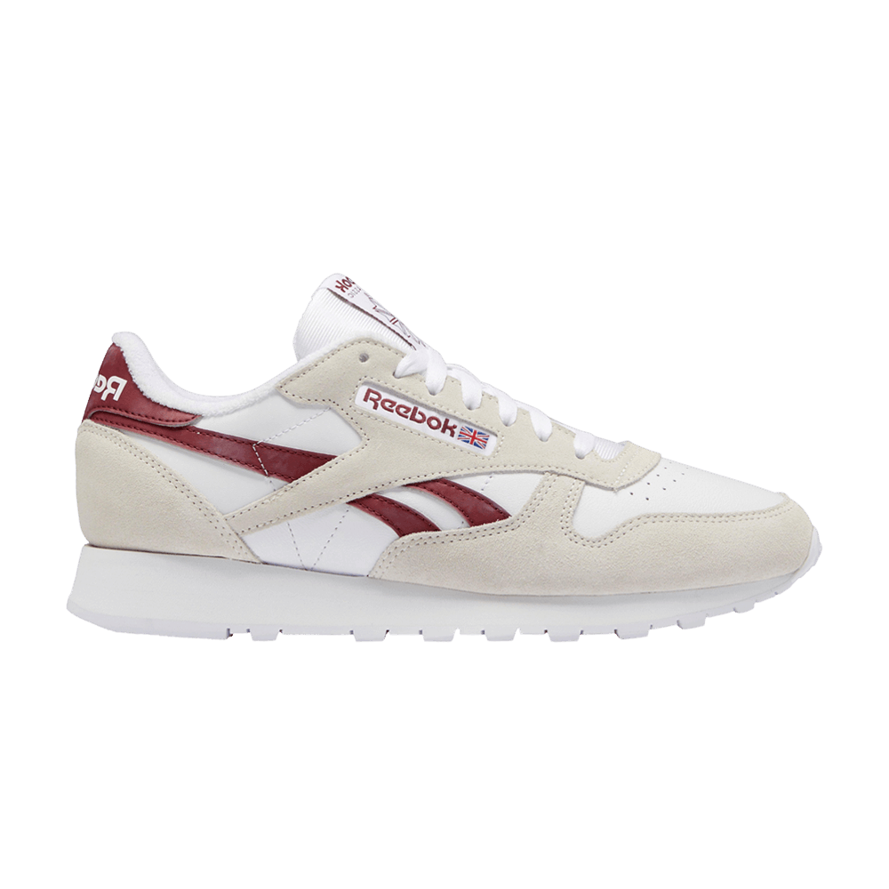 Men's Classic Leather 'White Classic Burgundy'