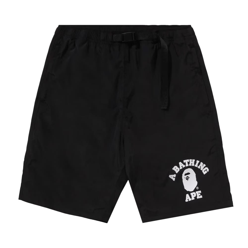 BAPE College Beach Shorts Black