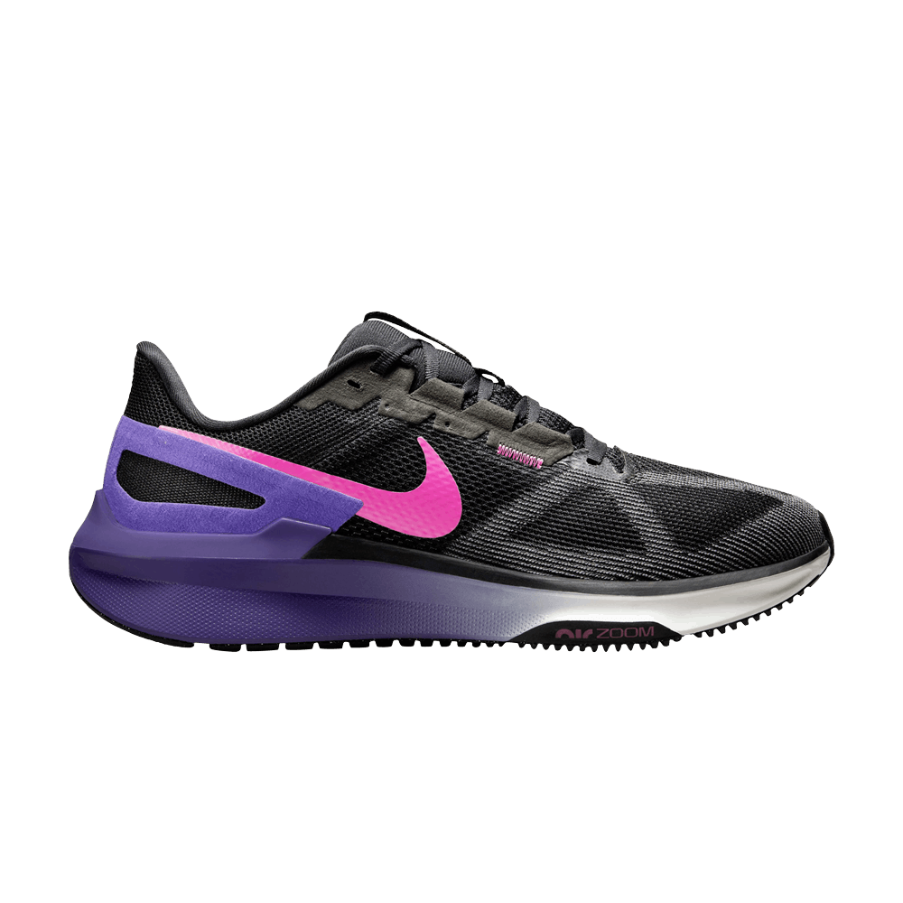 Men's Air Zoom Structure 25 'Black Field Purple Laser Fuchsia'