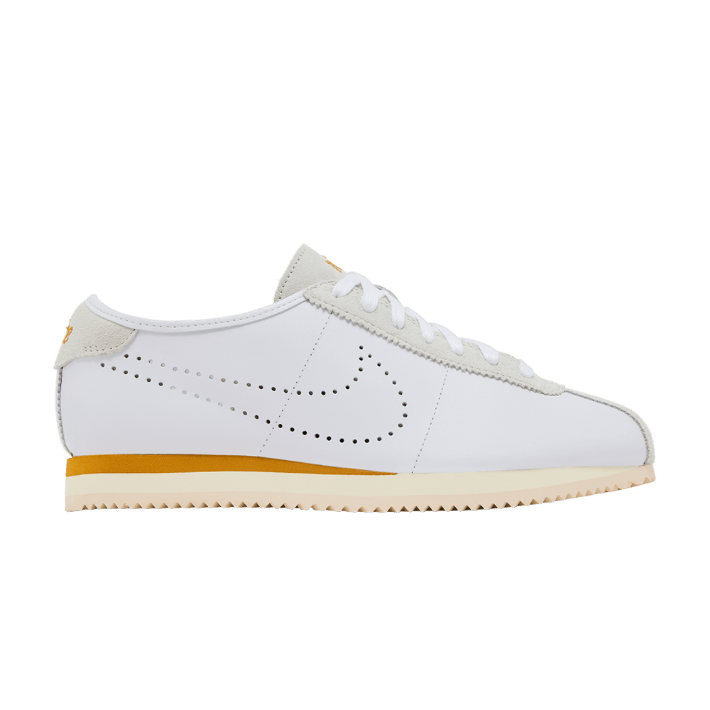 Women's Cortez Leather 'White Bronze Perforated Swoosh'