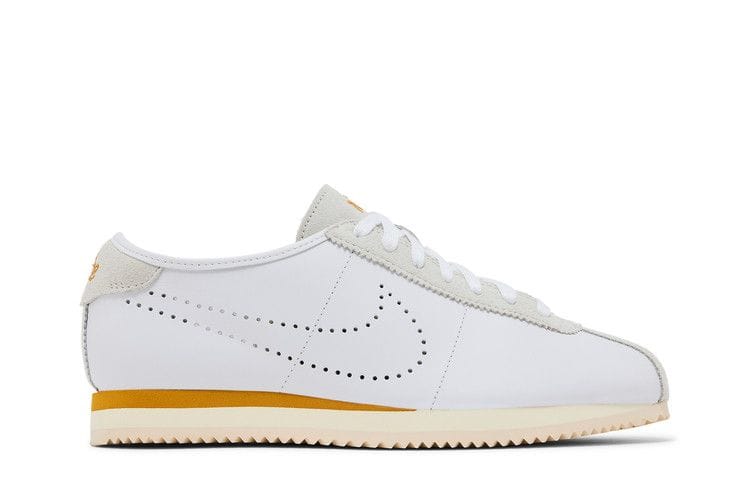 Women's Cortez Leather 'White Bronze Perforated Swoosh'