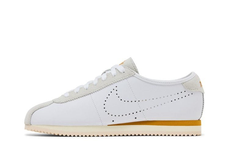 Women's Cortez Leather 'White Bronze Perforated Swoosh'