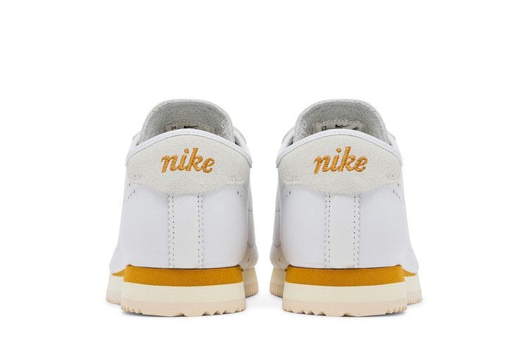 Women's Cortez Leather 'White Bronze Perforated Swoosh'