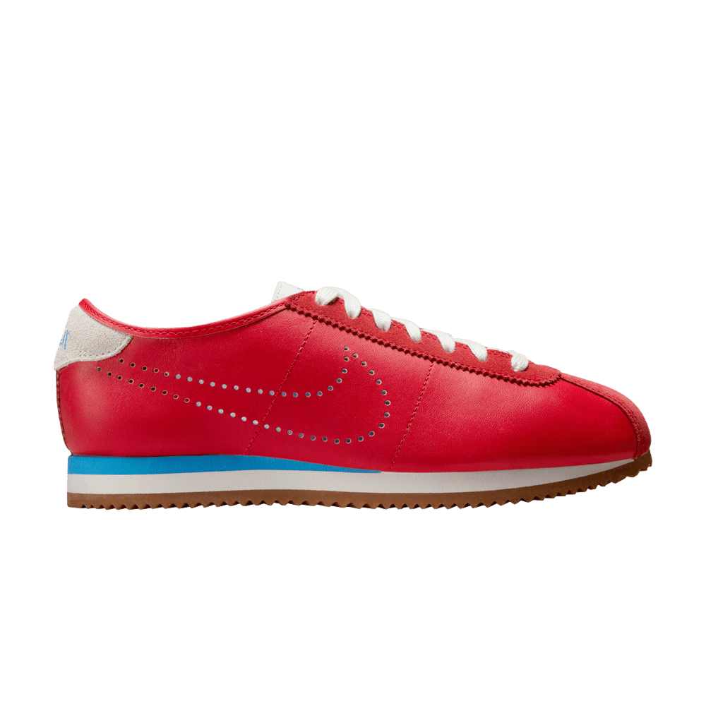 Women's Cortez Leather 'University Red Perforated Swoosh'