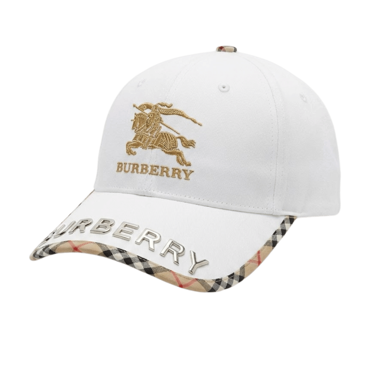 Burberry White Burberry Baseball Cap