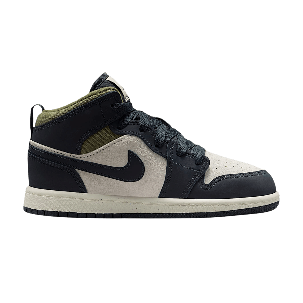 Air Jordan 1 Mid SE PS 'Light Orewood Brown Medium Olive'