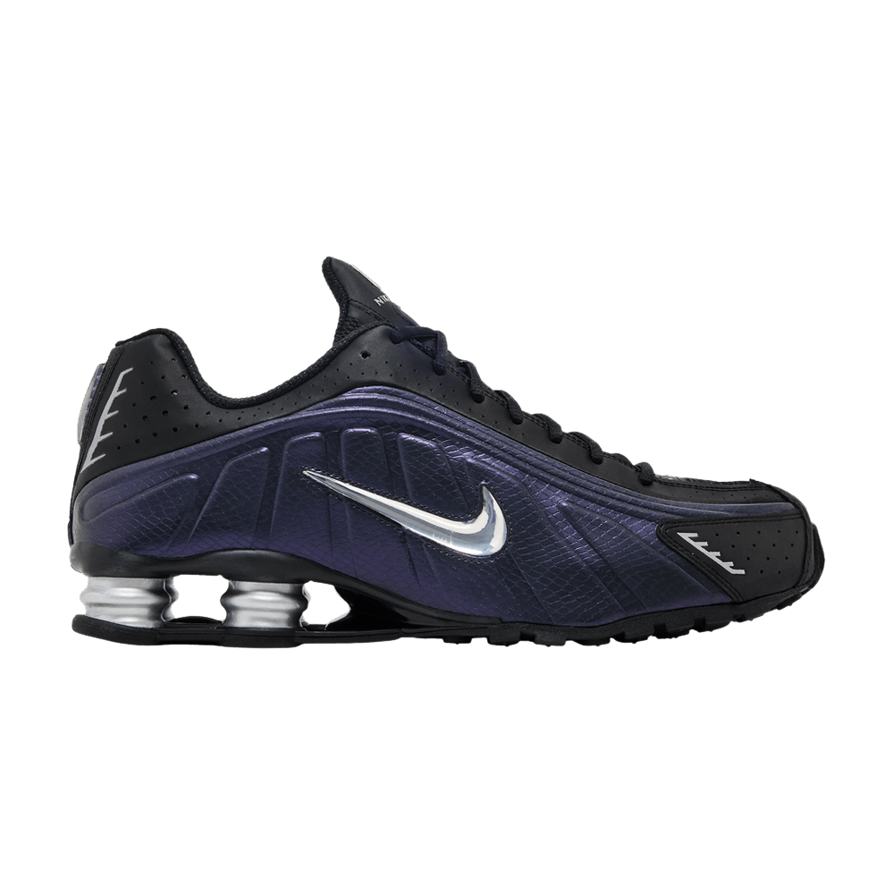 Men's Shox R4 'Black Metallic Silver Purple Dynasty'