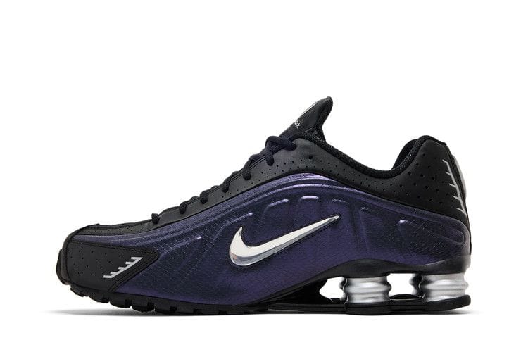 Men's Shox R4 'Black Metallic Silver Purple Dynasty'