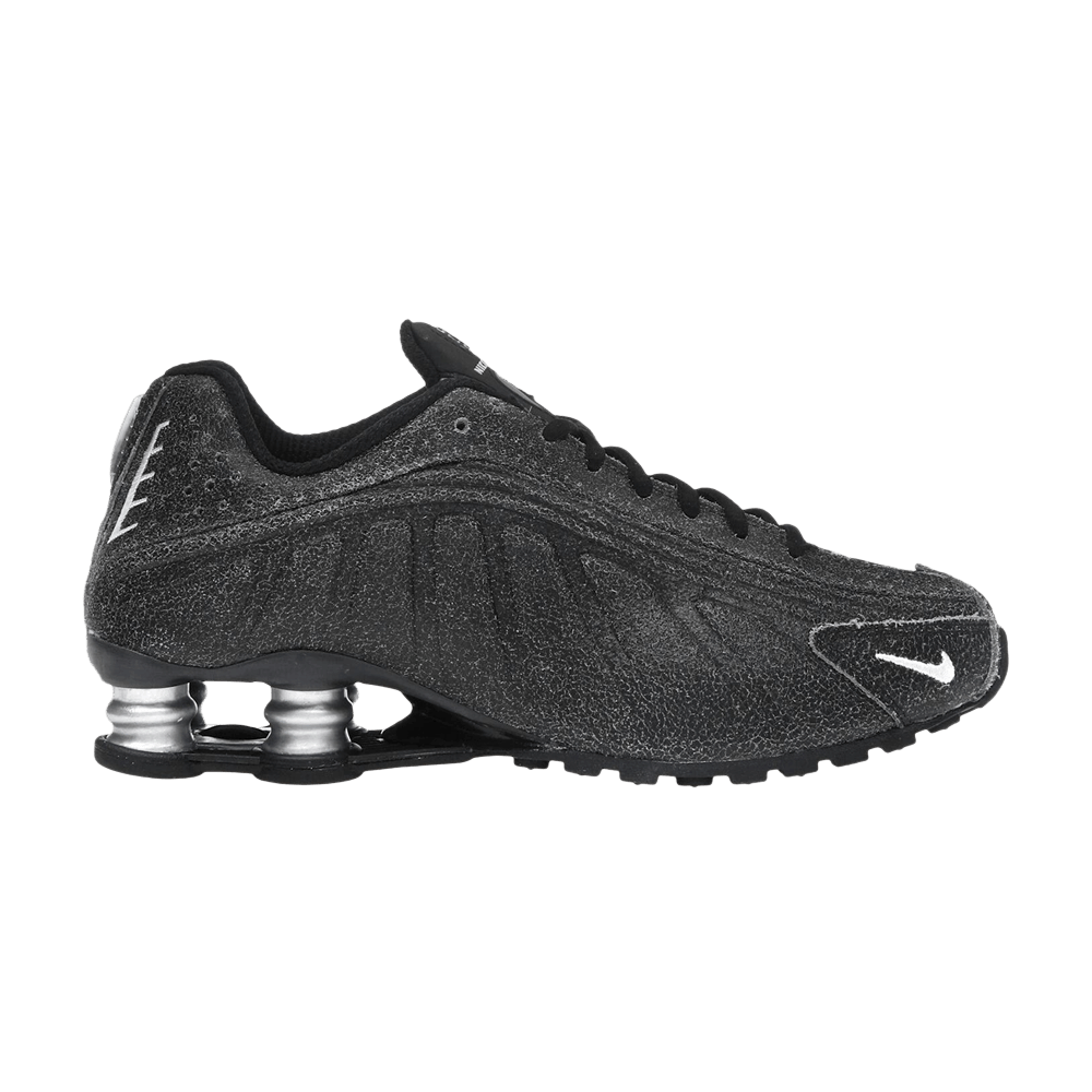 Men's Shox R4 'Black Distressed Leather'