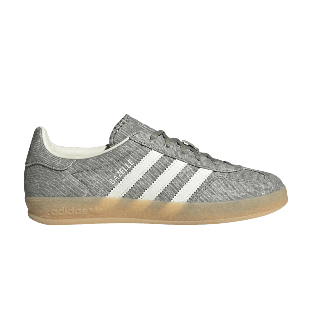 Women's Gazelle Indoor 'Silver Pebble Off White Canvas'