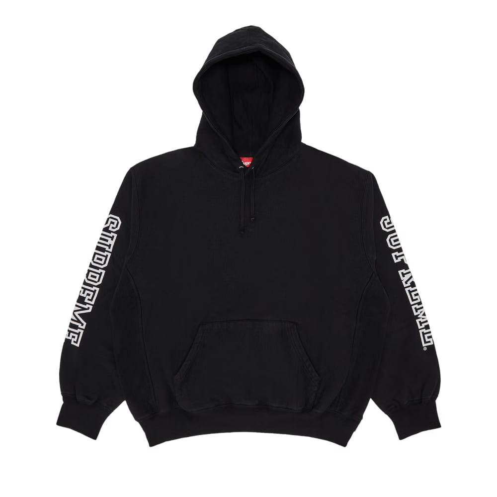 Supreme Collegiate Sleeve Hoodie Black