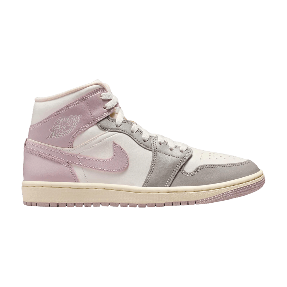 Women's Air Jordan 1 Mid 'Enigma Stone Coconut Milk Particle Rose'